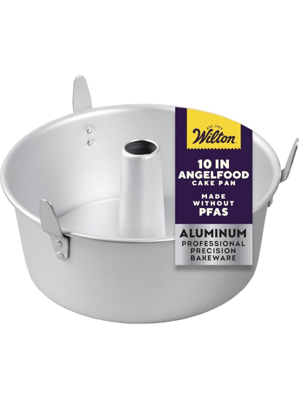 10-Inch Aluminum Angel Food Cake Pan - PFAS-Free, Non-Stick Bakeware Essential